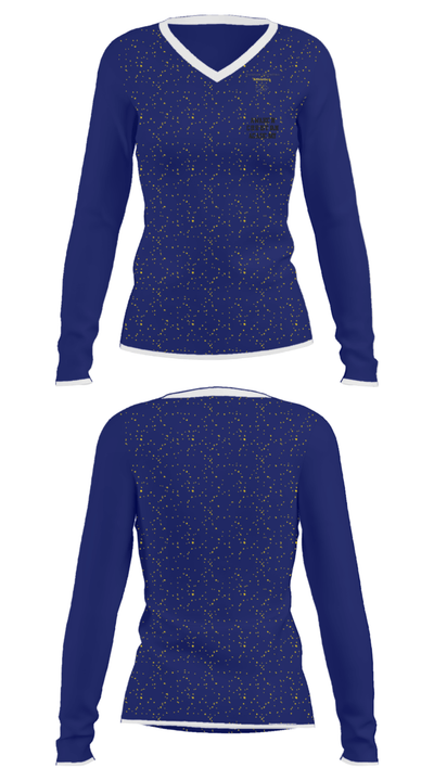 Awaken Christian Academy 31075920 Women's Long Sleeve V-neck Shirt - 34