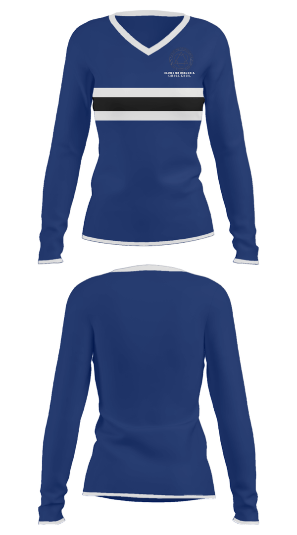 Women's Long Sleeve Vneck Shirt, Blessed Trinity Regional Catholic School, Spirit Store, Teamtime, Team time, sublimation, custom sports apparel, team uniforms, spirit wear, spiritwear, sports uniforms, custom shirts, team store, custom team store, fundraiser sports, apparel fundraiser