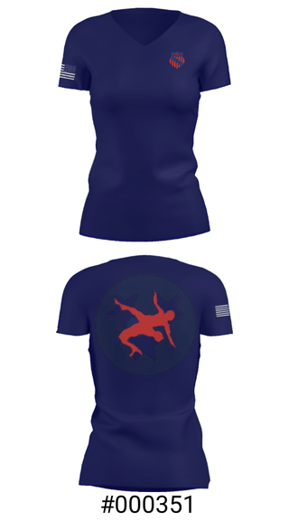 Women's Short Sleeve Vneck Shirt, Tennessee Aau Wrestling, Wrestling, Teamtime, Team time, sublimation, custom sports apparel, team uniforms, spirit wear, spiritwear, sports uniforms, custom shirts, team store, custom team store, fundraiser sports, apparel fundraiser