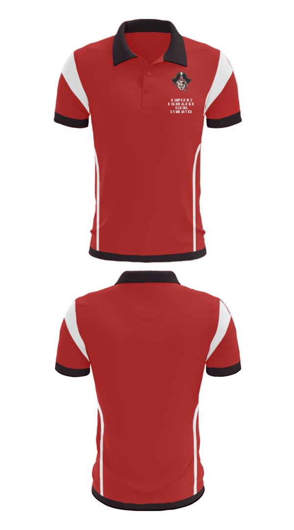 Short Sleeve Performance Polo, Hampshire Regional High School Gymnastics, Spirit Store, Teamtime, Team time, sublimation, custom sports apparel, team uniforms, spirit wear, spiritwear, sports uniforms, custom shirts, team store, custom team store, fundraiser sports, apparel fundraiser