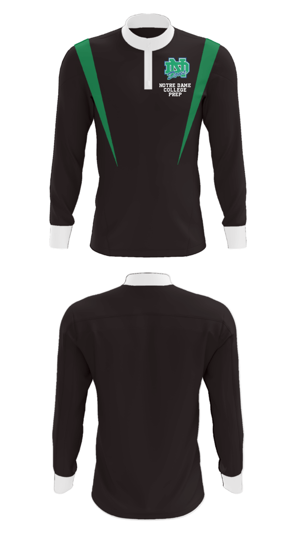 Quarter Zip Jacket, Notre Dame College Prep, Spirit Store, Teamtime, Team time, sublimation, custom sports apparel, team uniforms, spirit wear, spiritwear, sports uniforms, custom shirts, team store, custom team store, fundraiser sports, apparel fundraiser