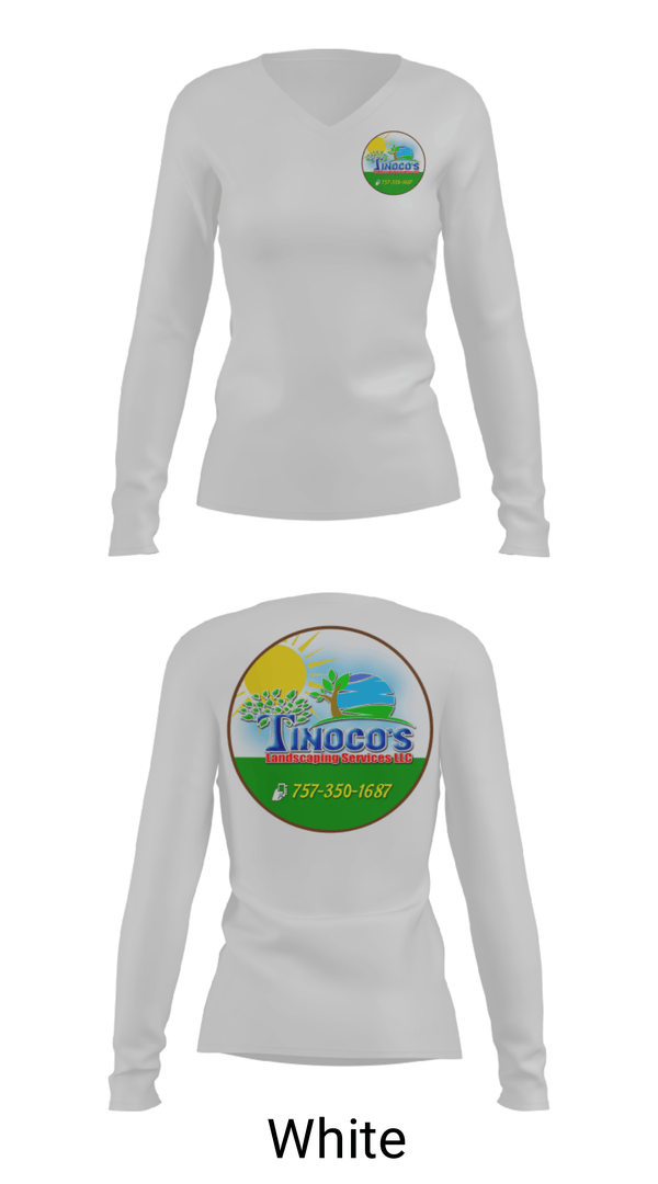 Women's Long Sleeve Vneck Shirt, Tinoco’s Services, , Teamtime, Team time, sublimation, custom sports apparel, team uniforms, spirit wear, spiritwear, sports uniforms, custom shirts, team store, custom team store, fundraiser sports, apparel fundraiser
