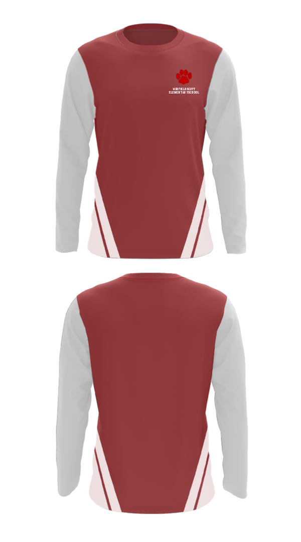 Long Sleeve Performance Shirt, Winfield Scott Elementary School, Spirit Store, Teamtime, Team time, sublimation, custom sports apparel, team uniforms, spirit wear, spiritwear, sports uniforms, custom shirts, team store, custom team store, fundraiser sports, apparel fundraiser