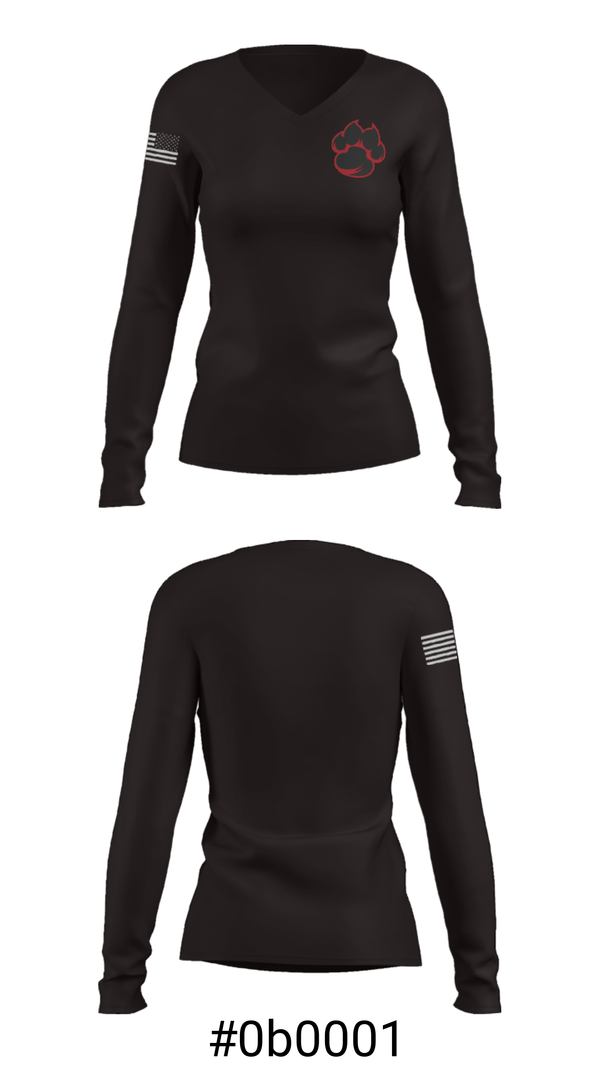 Women's Long Sleeve Vneck Shirt, Whitefield Public School, Spirit Store, Teamtime, Team time, sublimation, custom sports apparel, team uniforms, spirit wear, spiritwear, sports uniforms, custom shirts, team store, custom team store, fundraiser sports, apparel fundraiser