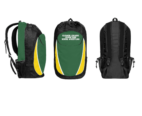 Gear Bag, Eleanor Lemaire Junior High School Wrestling, Wrestling, Teamtime, Team time, sublimation, custom sports apparel, team uniforms, spirit wear, spiritwear, sports uniforms, custom shirts, team store, custom team store, fundraiser sports, apparel fundraiser