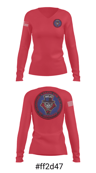 Women's Long Sleeve Vneck Shirt, 1-244th AASF, National Guard, Teamtime, Team time, sublimation, custom sports apparel, team uniforms, spirit wear, spiritwear, sports uniforms, custom shirts, team store, custom team store, fundraiser sports, apparel fundraiser