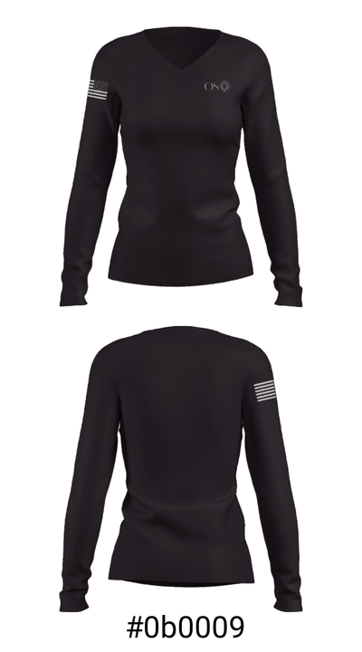 Oso 71846683 Women's Long Sleeve V-neck Shirt - 20