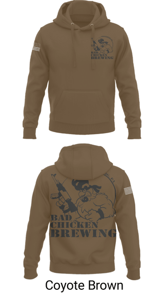 Hoodie, Bad Chicken Brewing, Army, Teamtime, Team time, sublimation, custom sports apparel, team uniforms, spirit wear, spiritwear, sports uniforms, custom shirts, team store, custom team store, fundraiser sports, apparel fundraiser