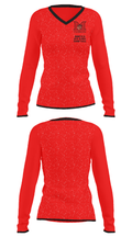 Mansfield High School Basketball 93945191 Women's Long Sleeve V-neck Shirt - 34