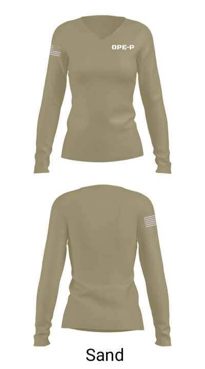 OPE-P 47910640 Women's Long Sleeve V-neck Shirt - 47