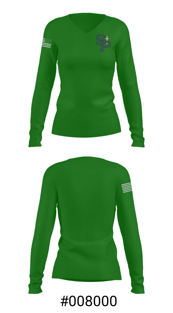 Women's Long Sleeve Vneck Shirt, St Patrick Catholic High School Basketball, Men's Basketball, Teamtime, Team time, sublimation, custom sports apparel, team uniforms, spirit wear, spiritwear, sports uniforms, custom shirts, team store, custom team store, fundraiser sports, apparel fundraiser