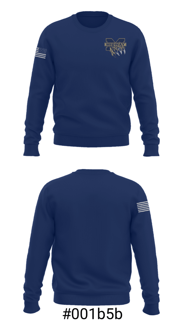 Crew Neck Sweatshirt, Midway Wolverines, Spirit Store, Teamtime, Team time, sublimation, custom sports apparel, team uniforms, spirit wear, spiritwear, sports uniforms, custom shirts, team store, custom team store, fundraiser sports, apparel fundraiser