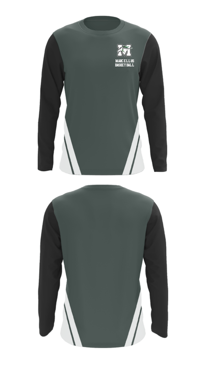 Marcellus Senior High School Basketball 87934930 Long Sleeve Performance Shirt - 25