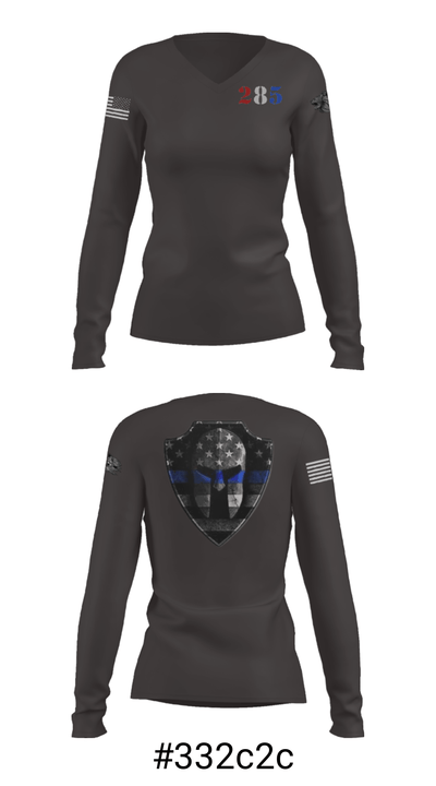 285 48466667 Women's Long Sleeve V-neck Shirt - 7