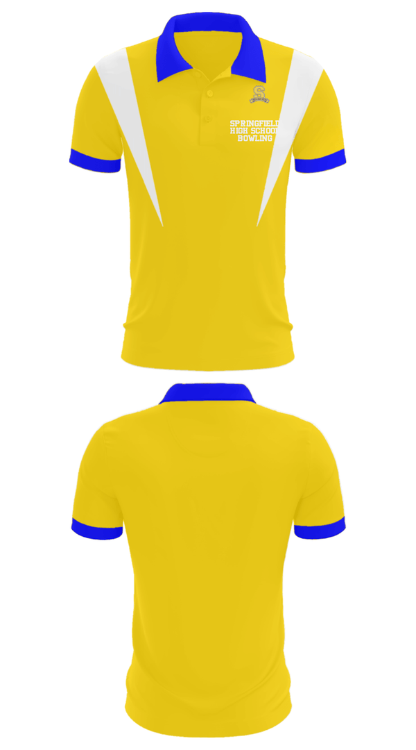 Short Sleeve Performance Polo, Springfield High School Bowling, Bowling, Teamtime, Team time, sublimation, custom sports apparel, team uniforms, spirit wear, spiritwear, sports uniforms, custom shirts, team store, custom team store, fundraiser sports, apparel fundraiser