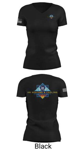Women's Short Sleeve Vneck Shirt, HN Heating & Cooling, , Teamtime, Team time, sublimation, custom sports apparel, team uniforms, spirit wear, spiritwear, sports uniforms, custom shirts, team store, custom team store, fundraiser sports, apparel fundraiser