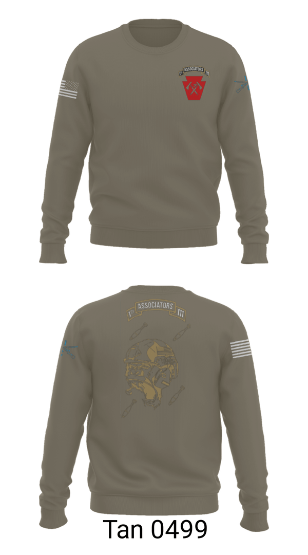 Crew Neck Sweatshirt, 1-111th IN BN 38506759, Army, Teamtime, Team time, sublimation, custom sports apparel, team uniforms, spirit wear, spiritwear, sports uniforms, custom shirts, team store, custom team store, fundraiser sports, apparel fundraiser