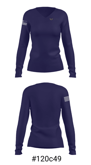 Women's Long Sleeve Vneck Shirt, Holy Angels Catholic School, Spirit Store, Teamtime, Team time, sublimation, custom sports apparel, team uniforms, spirit wear, spiritwear, sports uniforms, custom shirts, team store, custom team store, fundraiser sports, apparel fundraiser