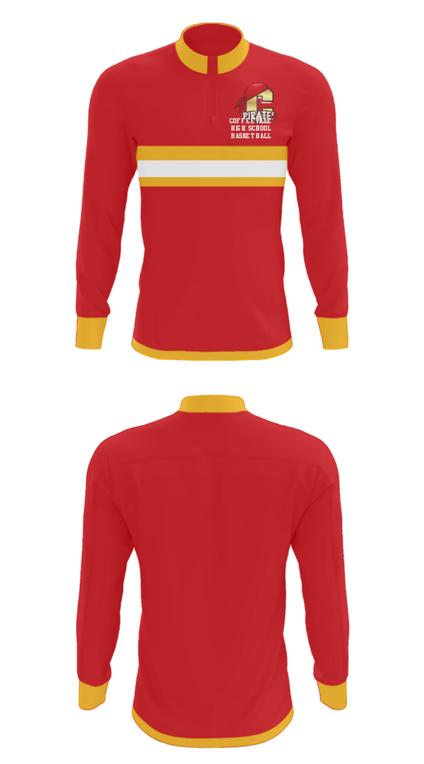 Quarter Zip Jacket, Coffeeville High School Basketball, Women's Basketball, Teamtime, Team time, sublimation, custom sports apparel, team uniforms, spirit wear, spiritwear, sports uniforms, custom shirts, team store, custom team store, fundraiser sports, apparel fundraiser