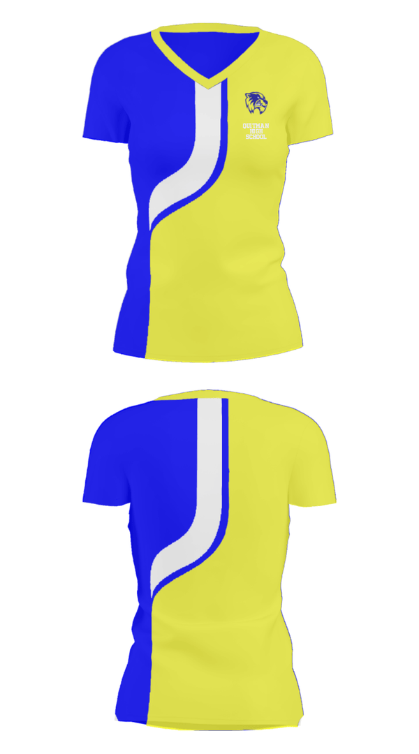 Women's Short Sleeve Vneck Shirt, Quitman High School, Spirit Store, Teamtime, Team time, sublimation, custom sports apparel, team uniforms, spirit wear, spiritwear, sports uniforms, custom shirts, team store, custom team store, fundraiser sports, apparel fundraiser