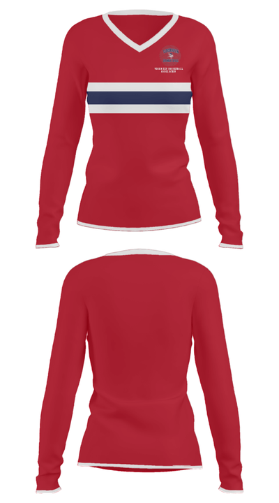 Voorhees Basketball Association 65521520 Women's Long Sleeve V-neck Shirt - 33
