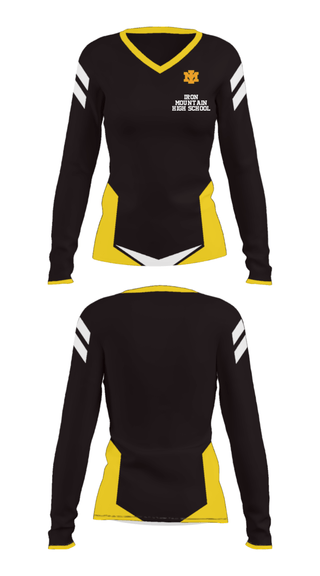 Women's Long Sleeve Vneck Shirt, Iron Mountain High School, Spirit Store, Teamtime, Team time, sublimation, custom sports apparel, team uniforms, spirit wear, spiritwear, sports uniforms, custom shirts, team store, custom team store, fundraiser sports, apparel fundraiser