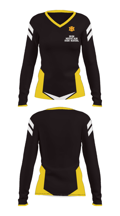Iron Mountain High School 84990316 Women's Long Sleeve V-neck Shirt - 29