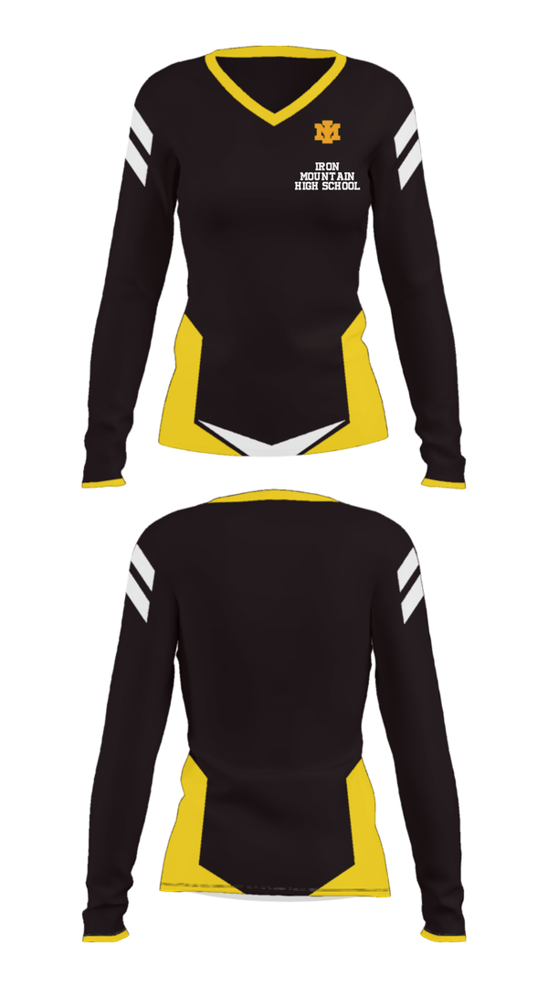 Women's Long Sleeve Vneck Shirt, Iron Mountain High School, Spirit Store, Teamtime, Team time, sublimation, custom sports apparel, team uniforms, spirit wear, spiritwear, sports uniforms, custom shirts, team store, custom team store, fundraiser sports, apparel fundraiser