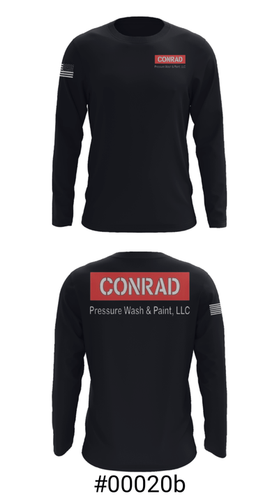 Conrad Pressure Wash & Paint 65591308 Long Sleeve Performance Shirt - 18