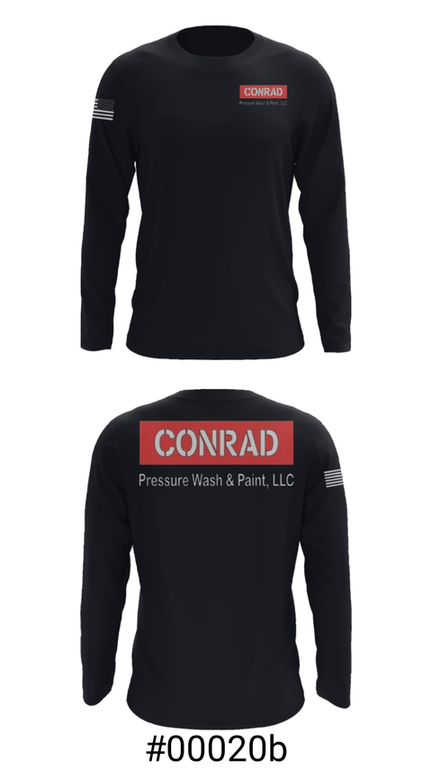 Long Sleeve Performance Shirt, Conrad Pressure Wash & Paint, , Teamtime, Team time, sublimation, custom sports apparel, team uniforms, spirit wear, spiritwear, sports uniforms, custom shirts, team store, custom team store, fundraiser sports, apparel fundraiser