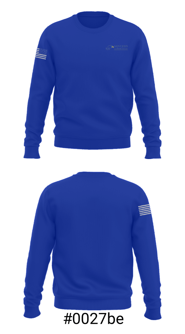 Crew Neck Sweatshirt, St John Lutheran School, Spirit Store, Teamtime, Team time, sublimation, custom sports apparel, team uniforms, spirit wear, spiritwear, sports uniforms, custom shirts, team store, custom team store, fundraiser sports, apparel fundraiser