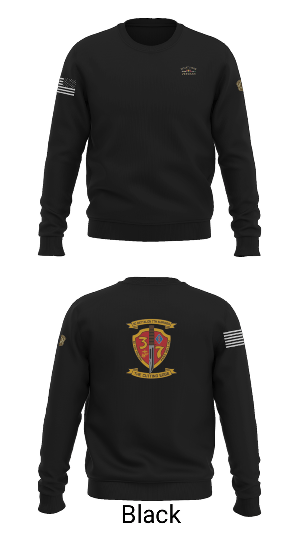 Crew Neck Sweatshirt, 3rd. Battalion 7th. Marines, Marines, Teamtime, Team time, sublimation, custom sports apparel, team uniforms, spirit wear, spiritwear, sports uniforms, custom shirts, team store, custom team store, fundraiser sports, apparel fundraiser