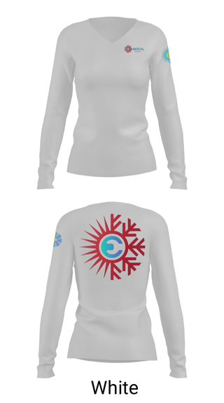 Women's Long Sleeve Vneck Shirt, Elemental HVAC, , Teamtime, Team time, sublimation, custom sports apparel, team uniforms, spirit wear, spiritwear, sports uniforms, custom shirts, team store, custom team store, fundraiser sports, apparel fundraiser