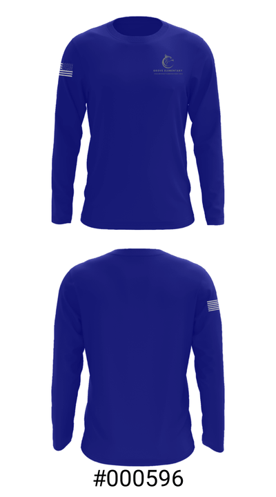 Grove Elementary School 74283709 Long Sleeve Performance Shirt - 18