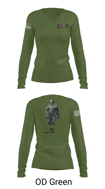 3rd SF Group 78049709 Women's Long Sleeve V-neck Shirt - 31