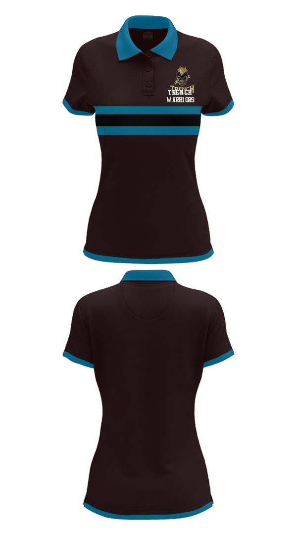 Short Sleeve Performance Polo, TRENCH WARRIORS, Football, Teamtime, Team time, sublimation, custom sports apparel, team uniforms, spirit wear, spiritwear, sports uniforms, custom shirts, team store, custom team store, fundraiser sports, apparel fundraiser