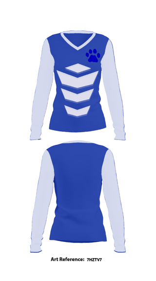 Women's Long Sleeve Vneck Shirt, Cherryfield Elementary School, Spirit Store, Teamtime, Team time, sublimation, custom sports apparel, team uniforms, spirit wear, spiritwear, sports uniforms, custom shirts, team store, custom team store, fundraiser sports, apparel fundraiser