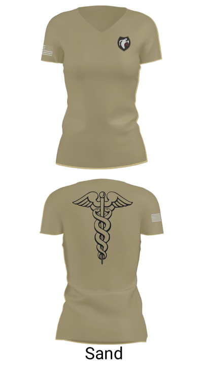 8 Psychological Operations Group (Airborne) 92417947 Women's Short Sleeve V-neck Shirt - 44
