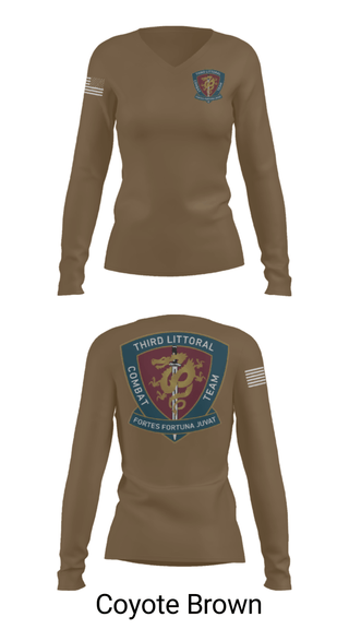 Women's Long Sleeve Vneck Shirt, , Marines, Teamtime, Team time, sublimation, custom sports apparel, team uniforms, spirit wear, spiritwear, sports uniforms, custom shirts, team store, custom team store, fundraiser sports, apparel fundraiser