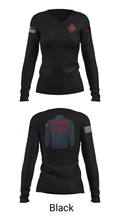 Jasper County Fire Rescue 11474467 Women's Long Sleeve V-neck Shirt - 23