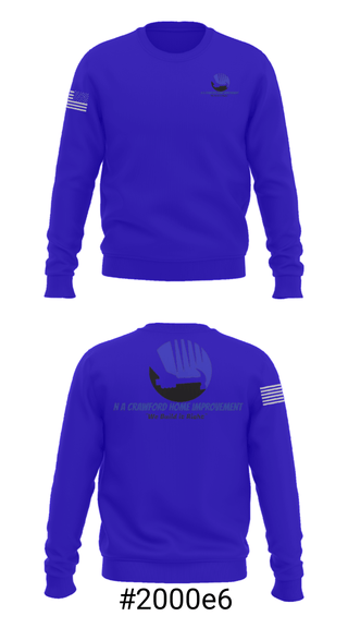 Crew Neck Sweatshirt, NA Crawford Home Improvement, , Teamtime, Team time, sublimation, custom sports apparel, team uniforms, spirit wear, spiritwear, sports uniforms, custom shirts, team store, custom team store, fundraiser sports, apparel fundraiser