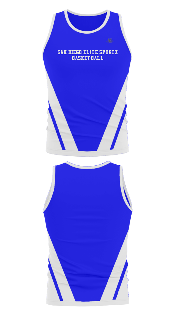 Tank Top, San Diego Elite Sportz Basketball, Men's Basketball, Teamtime, Team time, sublimation, custom sports apparel, team uniforms, spirit wear, spiritwear, sports uniforms, custom shirts, team store, custom team store, fundraiser sports, apparel fundraiser