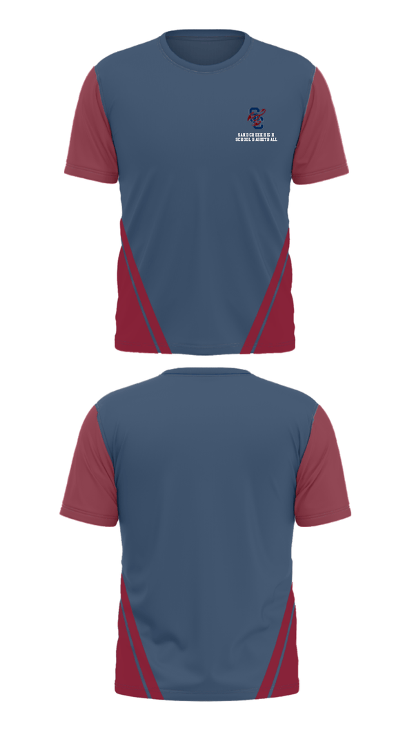 Short Sleeve Performance Shirt, Sand Creek High School Basketball, Men's Basketball, Teamtime, Team time, sublimation, custom sports apparel, team uniforms, spirit wear, spiritwear, sports uniforms, custom shirts, team store, custom team store, fundraiser sports, apparel fundraiser
