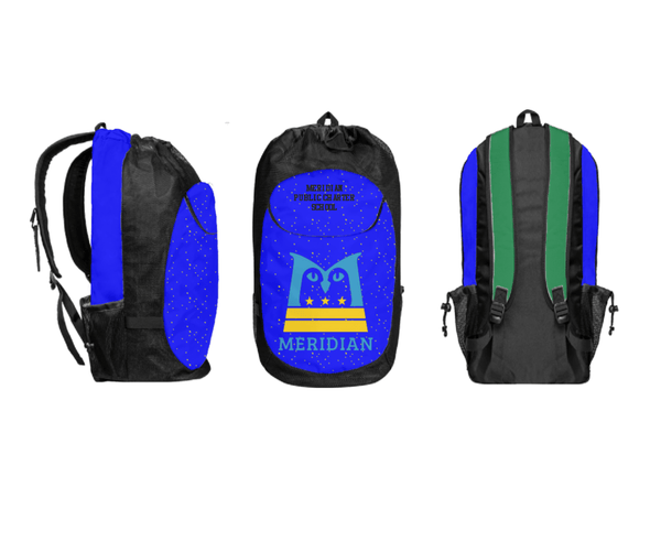 Gear Bag, Meridian Public Charter School, Spirit Store, Teamtime, Team time, sublimation, custom sports apparel, team uniforms, spirit wear, spiritwear, sports uniforms, custom shirts, team store, custom team store, fundraiser sports, apparel fundraiser