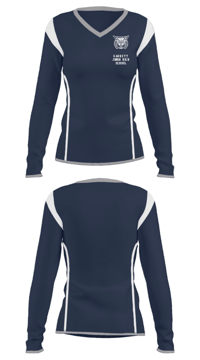 Garrett Junior High School 2206469 Women's Long Sleeve V-neck Shirt - 33