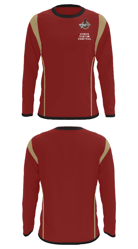 Long Sleeve Performance Shirt, Georgia Spartans Basketball, Men's Basketball, Teamtime, Team time, sublimation, custom sports apparel, team uniforms, spirit wear, spiritwear, sports uniforms, custom shirts, team store, custom team store, fundraiser sports, apparel fundraiser