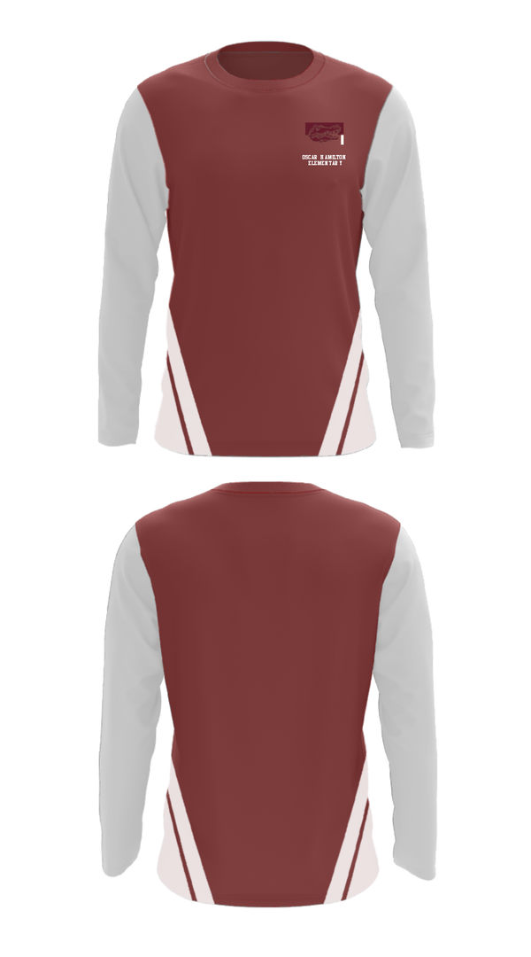 Long Sleeve Performance Shirt, Oscar Hamilton Elementary, Spirit Store, Teamtime, Team time, sublimation, custom sports apparel, team uniforms, spirit wear, spiritwear, sports uniforms, custom shirts, team store, custom team store, fundraiser sports, apparel fundraiser