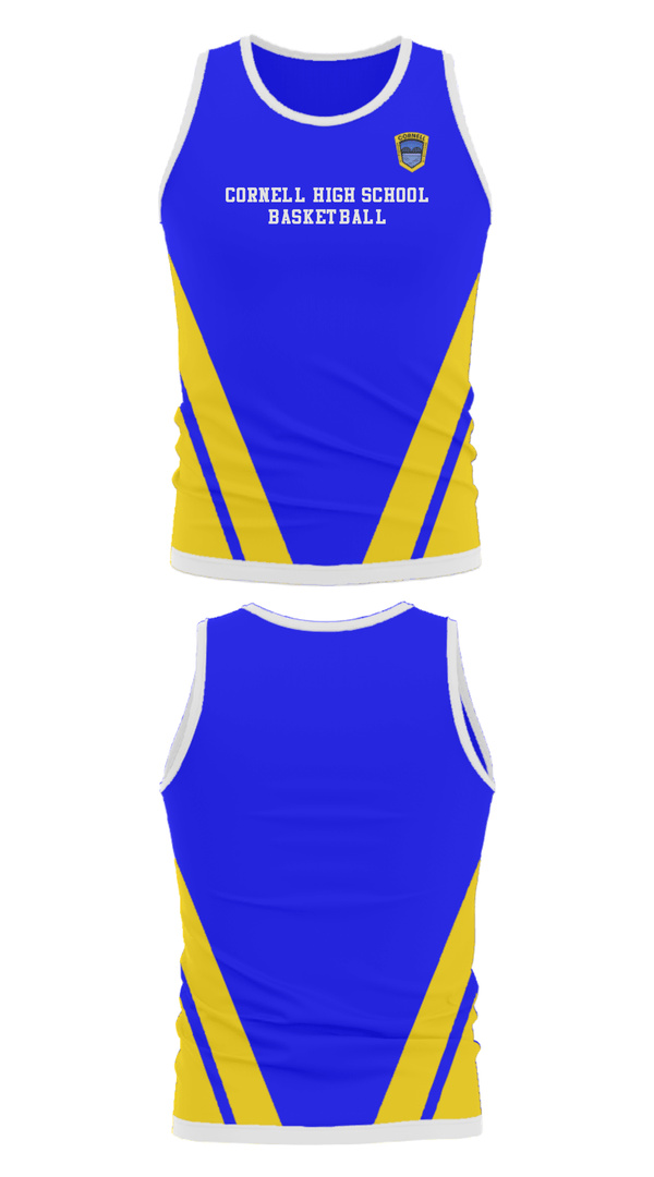 Tank Top, Cornell High School Basketball, Men's Basketball, Teamtime, Team time, sublimation, custom sports apparel, team uniforms, spirit wear, spiritwear, sports uniforms, custom shirts, team store, custom team store, fundraiser sports, apparel fundraiser