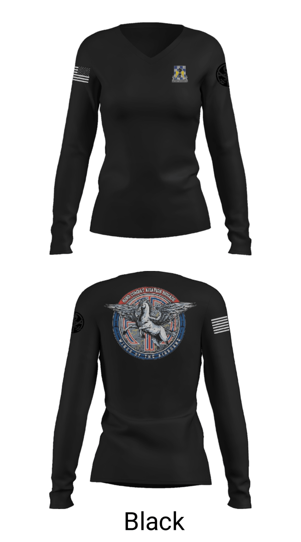 Women's Long Sleeve Vneck Shirt, , Army, Teamtime, Team time, sublimation, custom sports apparel, team uniforms, spirit wear, spiritwear, sports uniforms, custom shirts, team store, custom team store, fundraiser sports, apparel fundraiser