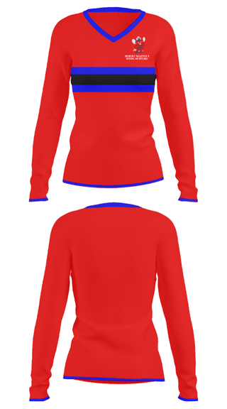 Women's Long Sleeve Vneck Shirt, Medicine Valley High School Wrestling, Wrestling, Teamtime, Team time, sublimation, custom sports apparel, team uniforms, spirit wear, spiritwear, sports uniforms, custom shirts, team store, custom team store, fundraiser sports, apparel fundraiser